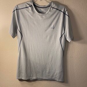 adidas Light Blue Short Sleeve Tee with Navy Contrast